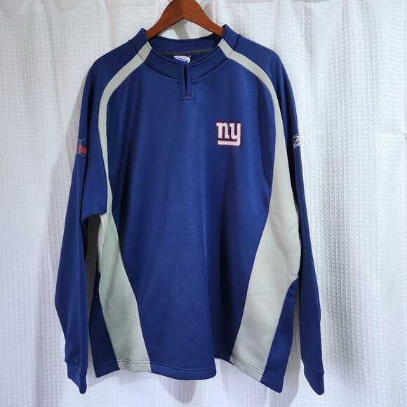 New York Giants Sweater Men's xl Reebok NFL Football Heavyweight Blue & White - Picture 1 of 9